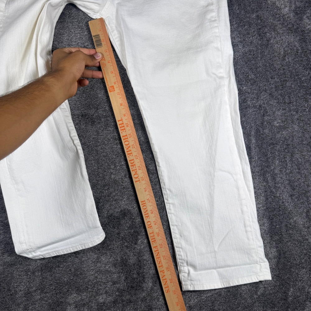 Lucky Brand Sofia Capri Jeans White Denim Cropped Pants Size 16/33 - Picture 9 of 12